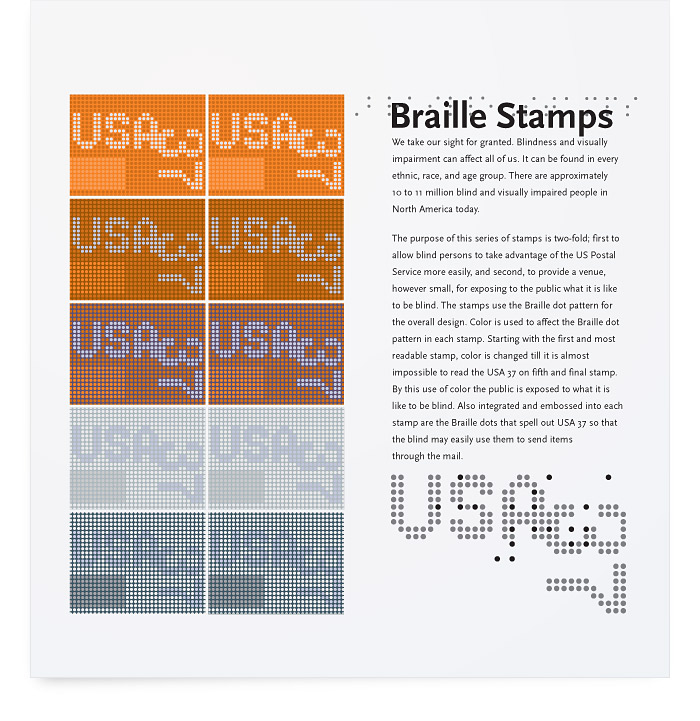 Braille Stamps Carrier Sheet