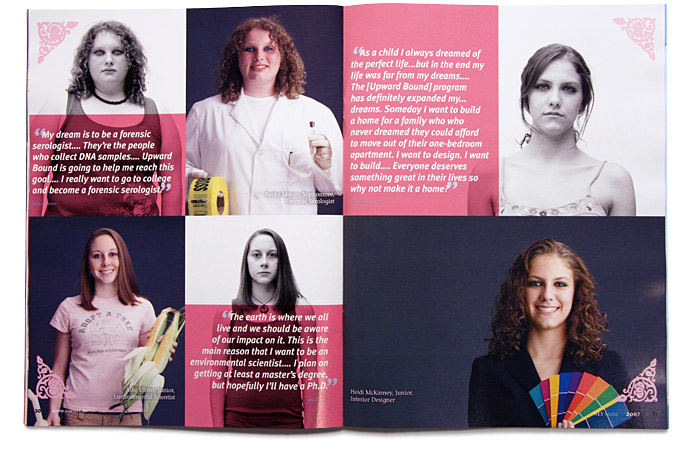COE NetWorks Magazine, Seven Girls, Seven Dreams inside spread
