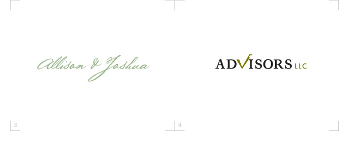 Allison & Joshua Logo : Advisors LLC logo
